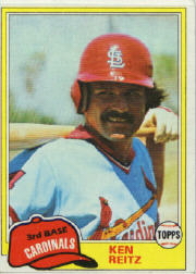 1981 Topps Baseball Cards      441     Ken Reitz